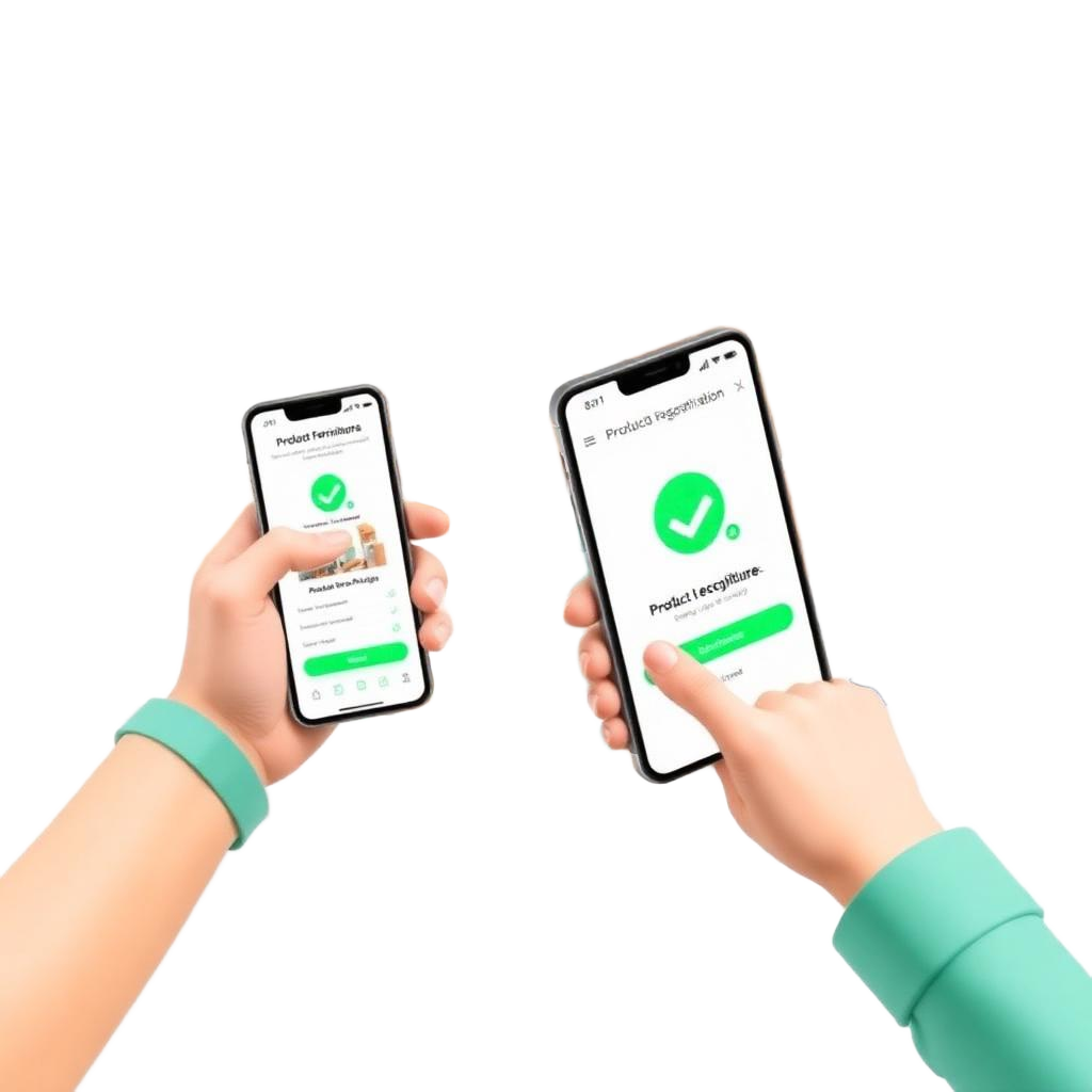 Swapped Registreer-app illustratie